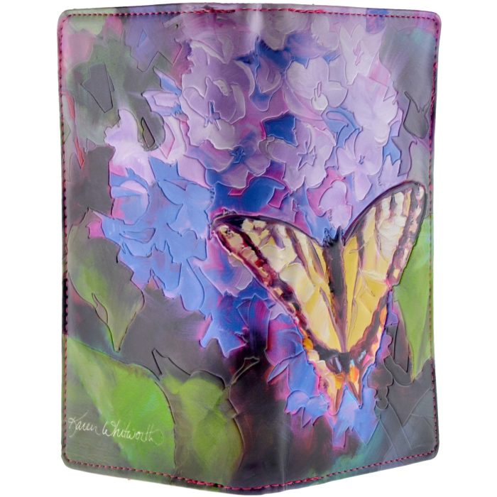 LILAC FLOWERS AND BUTTERFLY/LARGE/WITH ZIPPER...
